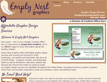 Tablet Screenshot of emptynestgraphics.com